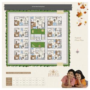 Image of 1205 Sq.ft 2 BHK Apartment / Flat for sale in Prekon Jewel by Prekon Constructions, Miyapur, Hyderabad for Rs. 9000000