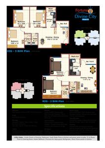 Image of 1139 Sq.ft 3 BHK Apartment / Flat for sale in Fortune Divine City Phase II, Misrod, Bhopal for Rs. 4400000