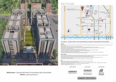 Image of 1865 Sq.ft 3 BHK Apartment / Flat for sale in Sanctum Palacio, Palanpur, Surat for Rs. 7833000