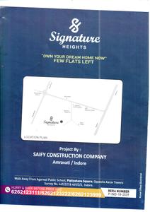 Image of 1000 Sq.ft 2 BHK Apartment / Flat for sale in Saify Signature Heights, Musakhedi, Indore for Rs. 6200000