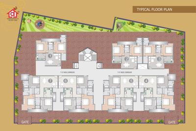 Image of 1631 Sq.ft 3 BHK Apartment / Flat for sale in Deeksha Signature, Tajganj, Agra for Rs. 6000000