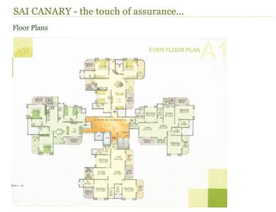Image of 1500 Sq.ft 3 BHK Apartment / Flat for sale in Sai Canary A3, Balewadi, Pune for Rs. 16500000