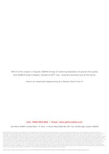 Image of 1100 Sq.ft 2 BHK Apartment / Flat for sale in Sobha Dream Heights, Gujarat International Finance Tec City, Gandhinagar for Rs. 12000000