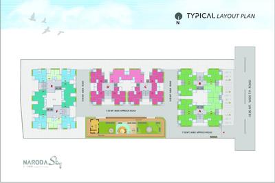 Image of 681 Sq.ft 3 BHK Apartment / Flat for sale in Nirgun Naroda Sky, Nava Naroda, Ahmedabad for Rs. 5700000