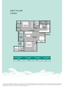 Image of 1120 Sq.ft 3 BHK Apartment / Flat for sale in Godrej Sky Greens, Manjari Khurd, Pune for Rs. 10500000