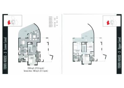 Image of 2069 Sq.ft 3 BHK Apartment / Flat for sale in Unitech The Close North, Sector 50, Gurgaon for Rs. 37000000