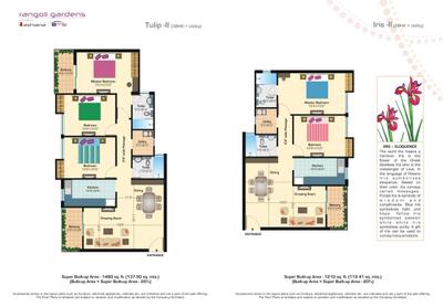 Image of 1440 Sq.ft 3 BHK Apartment / Flat for sale in Ashiana Rangoli Gardens, Panchyawala, Jaipur for Rs. 11100000