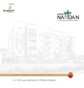 Image of 957 Sq.ft 2 BHK Apartment / Flat for sale in Jayalakshmi Ravoos Nandan, K R Puram, Bengaluru for Rs. 7400000