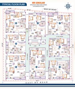 Image of 1360 Sq.ft 3 BHK Apartment / Flat for sale in MR Gokulam, Doddanagamangala, Bengaluru for Rs. 7480000