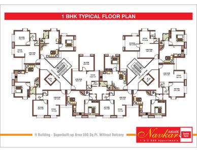 Image of 732 Sq.ft 2 BHK Apartment / Flat for sale in Aagam Navkar, Sachin, Surat for Rs. 1200000