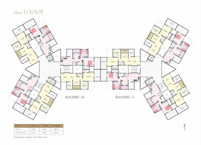Image of 900 Sq.ft 2 BHK Apartment / Flat for sale in Gurukrupa Aero Nest, Undri, Pune for Rs. 5500000