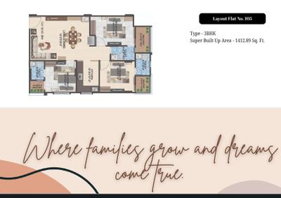 Image of 1435 Sq.ft 3 BHK Apartment / Flat for sale in The Twin Tower, Mansarovar, Jaipur for Rs. 8500000