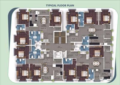 Image of 2100 Sq.ft 3 BHK Apartment / Flat for sale in Highfield Panacea, Saheed Nagar, Bhubaneswar for Rs. 23000000
