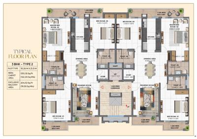 Image of 1650 Sq.ft 3 BHK Builder Floor for sale in One Group The Clermont, Sector 98, Mohali for Rs. 16000000