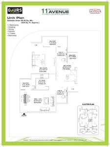 Image of 1880 Sq.ft 4 BHK Apartment / Flat for sale in Gaursons Gaur City 2 11th Avenue, Noida Extension, Greater Noida for Rs. 15200000