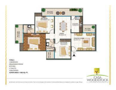 Image of 2000 Sq.ft 2.5 BHK Independent House for sale in Uppal Casa Woodstock, Noida Extension, Greater Noida for Rs. 5000000