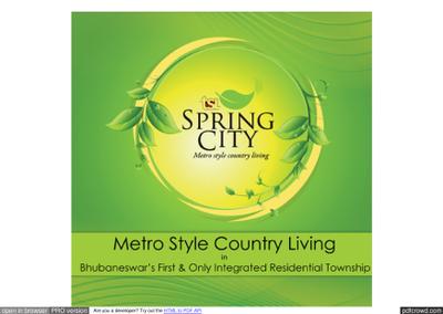 Image of 1065 Sq.ft 3 BHK Apartment / Flat for sale in Trishna TSL Spring City Phase 1, Khordha, Khordha District for Rs. 4600000