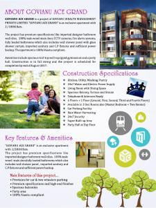 Image of 1495 Sq.ft 3 BHK Apartment / Flat for sale in Govianu Ace Grand, Yeswanthpur, Bengaluru for Rs. 15000000