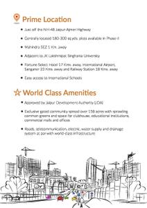Image of 1800 Sq.ft Residential Plot / Land for sale in Emaar Vaikunth Villa Plots At Jaipur Greens, Jhanyee, Jaipur for Rs. 7800000