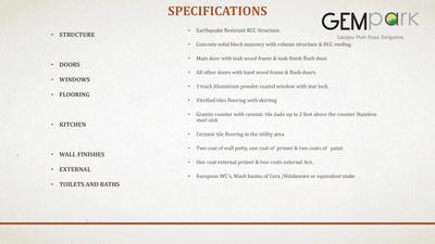 Image of 1991 Sq.ft Residential Plot / Land for sale in The Address Gempark Address, Gudighattanahalli, Bengaluru for Rs. 16500000