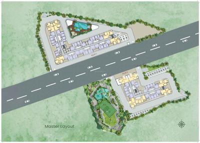 Image of 839 Sq.ft 1 BHK Apartment / Flat for sale in KGI Kohinoor Highland, Usarghar, Thane for Rs. 4499000