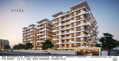 Image of 839 Sq.ft 3 BHK Apartment / Flat for sale in Saket Evara, Baranagar, Kolkata for Rs. 9100000