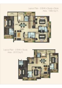 Image of 1015 Sq.ft 1 BHK Apartment / Flat for sale in Pushpanjali Imperial Heights, Mussoorie Road, Dehradun for Rs. 8500000