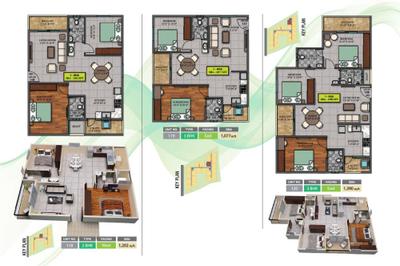 Image of 1094 Sq.ft 2 BHK Apartment / Flat for sale in Sri Dwaraka Sai Balaji Residency by Sri Dwaraka Developers, Chansandra, Bengaluru for Rs. 9300000