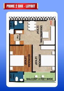 Image of 1050 Sq.ft 2 BHK Duplex for sale in Saraswati Landmark, Noida Extension, Greater Noida for Rs. 4500000