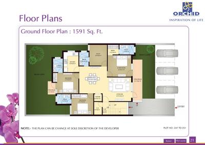 Image of 2400 Sq.ft 3.5 BHK Builder Floor for sale in Orchid Island, Sector 51, Gurgaon for Rs. 34000000