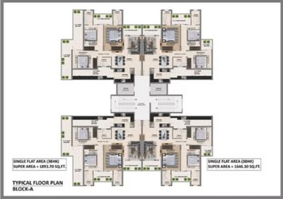 Image of 1680 Sq.ft 3 BHK Apartment / Flat for sale in Aetro Heights, Sector 127, Mohali for Rs. 9890000