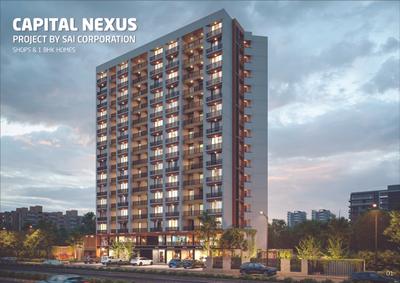 Image of 800 Sq.ft 1 BHK Apartment / Flat for sale in Sai Capital Nexus, Pankaj Nagar, Surat for Rs. 2800000