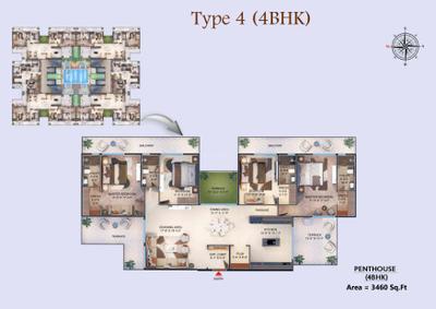 Image of 1670 Sq.ft 3 BHK Apartment / Flat for sale in Tarang Atlantis, Sector 31, Faridabad for Rs. 14500000