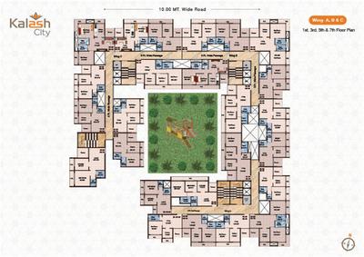 Image of 930 Sq.ft 2 BHK Apartment / Flat for sale in Tulsi Kalash City, Rasayani, Navi Mumbai for Rs. 4500000