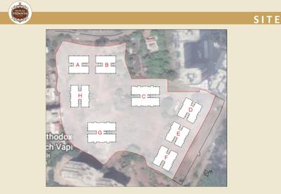 Image of 1200 Sq.ft 3 BHK Apartment / Flat for sale in Pramukh Vedanta, Chala, Vapi for Rs. 8500000