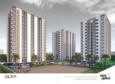 Image of 800 Sq.ft 3 BHK Apartment / Flat for sale in Sky Heights, Mavdi, Rajkot for Rs. 6500000