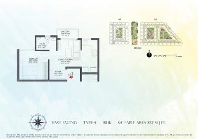 Image of 1142 Sq.ft 3 BHK Apartment / Flat for sale in Sowparnika Indradhanush Phase I, Yelachanayakanapura, Bengaluru for Rs. 9500000