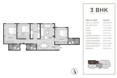 Image of 1100 Sq.ft 3 BHK Apartment / Flat for sale in Shreepati Insignia, Vile Parle West, Mumbai for Rs. 49000000