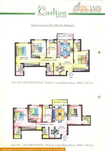 Image of 1300 Sq.ft 3 BHK Apartment / Flat for sale in DLF Carlton Estate, Sector 53, Gurgaon for Rs. 31500000