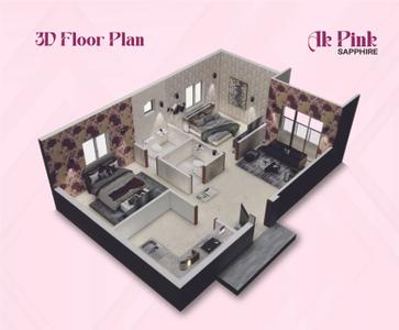 Image of 469 Sq.ft 1 BHK Apartment / Flat for sale in AK Pink Sapphire, Sembakkam, Chennai for Rs. 2814000