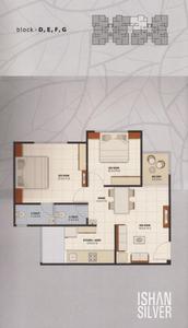 Image of 1035 Sq.ft 2 BHK Apartment / Flat for sale in Aakar Ishan Silver, Chandkheda, Ahmedabad for Rs. 5800000