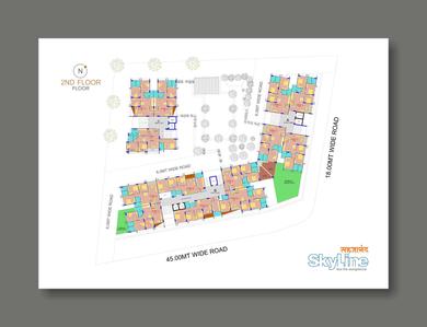 Image of 1926 Sq.ft 3 BHK Apartment / Flat for sale in Akshar Sahjanand Skyline, Vavol, Gandhinagar for Rs. 6500000