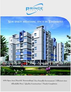 Image of 1065 Sq.ft 3 BHK Apartment / Flat for sale in Prince Village Phase 1, Tondiarpet, Chennai for Rs. 10000000