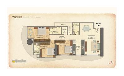Image of 1309 Sq.ft 2 BHK Apartment / Flat for sale in Omkar Veda Exclusive, Parel, Mumbai for Rs. 33000000