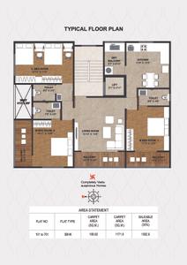 Image of 1582 Sq.ft 3 BHK Apartment / Flat for sale in Grand Legacy, Baner, Pune for Rs. 15500000