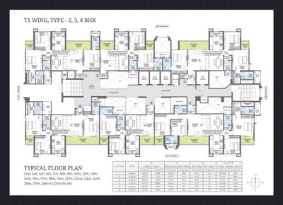 Image of 1190 Sq.ft 2 BHK Apartment / Flat for sale in Pharande L Axis Phase III Cluster B, Spine Road, Pune for Rs. 9400000