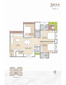 Image of 1958 Sq.ft 3 BHK Apartment / Flat for sale in Madhav Meera Homes, Bhimrad, Surat for Rs. 8900000