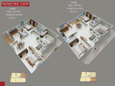 Image of 1701 Sq.ft 3 BHK Apartment / Flat for sale in R Mountrose Apartment, JP Nagar, Bengaluru for Rs. 17000000