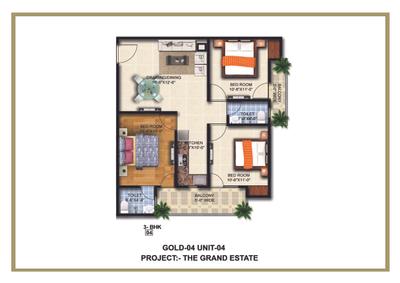 Image of 1450 Sq.ft 3 BHK Apartment / Flat for sale in SK The Grand Estate 2, Noida Extension, Greater Noida for Rs. 6799000