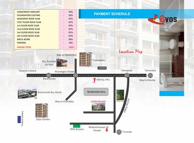 Image of 1587 Sq.ft 3 BHK Apartment / Flat for sale in Evos Palace, Patrapada, Bhubaneswar for Rs. 8500000